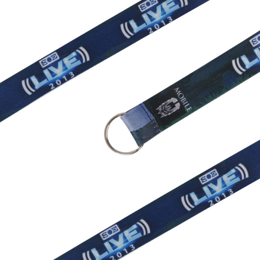Custom Sublimation Lanyards Blue